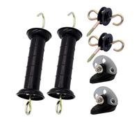 MagiDeal 2 Pezzi Maniglia per cancello Elettrico con Molla di Ricambio, Maniglia isolata, Gancio a Molla Interno per Recinzione, Fattoria, Ranch