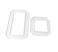 MagiDeal 2 Pezzi Modello Patchwork Quilting Template Acrilico Rettangolare Quadrato Trasparente Strumenti per Taglio Progetti Fai Da Te Adatti a Cucito Patchwo, Piccolo