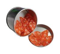 MagiDeal 25 Dadi poliedrici in Acrilico a 4 Facce, Giocattolo di intrattenimento con Scatola di per riunioni di Famiglia e Vacanze, Orangina