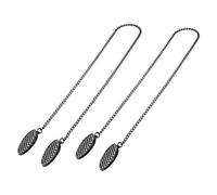 MagiDeal 2x Fermagli per bavaglini, fermagli per tovaglioli, cordino portatile da collo con catene per sala da pranzo, bambini, adulti, picnic, casa, aula, Nero Chiaro