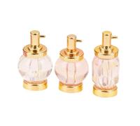 MagiDeal 3 Pezzi Bottiglia Profumo Miniatura Ornamenti Casa delle Bambole Modelli in Lega E Vetro Realistici Adatti a Scenari Camera Decorazione Fotografica Mi, Oro