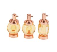 MagiDeal 3 Pezzi Bottiglia Profumo Miniatura Ornamenti Casa delle Bambole Modelli in Lega E Vetro Realistici Adatti a Scenari Camera Decorazione Fotografica Mi, Oro Rosa