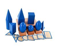 MagiDeal 3D Forme Geometriche Solidi Giocattoli Montessori in legno Blocchi di