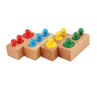 MagiDeal 4 Cilindri di Legno Knowbated per La Pratica Scolastica, Colorato