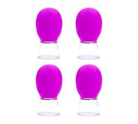 MagiDeal 4 coppette per massaggio viso, portatile, per corpo e fascia, set per coppettazione viso per, salone di bellezza, negozio, atleti, Rosa