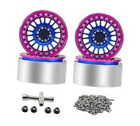 MagiDeal 4 Pezzi 1/10 RC Crawler Cerchioni RC Auto Parte Portatile Durevole Professionale Sostituisci Accessorio in Lega di Alluminio per SCX10, Blu