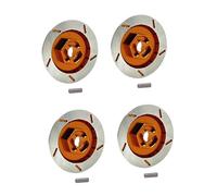 MagiDeal 4 Pezzi 1/12 RC Disco Freno Ruota in Alluminio Fai da Te modificato sostituire Parti Decorazione RC Auto mozzo Esagonale Disco Freno per Camion Auto, Oro
