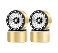 MagiDeal 4 Pezzi 1.9 Pollici Beadlock Ruota Od 56.5mm Accessorio in Metallo di Ricambio per SCX10 TRX4 1/10 RC Crawler Leggero Resistente, Argenteo