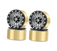 MagiDeal 4 Pezzi 1.9 Pollici Beadlock Ruota Od 56.5mm Accessorio in Metallo di Ricambio per SCX10 TRX4 1/10 RC Crawler Leggero Resistente, Grigio