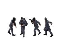 MagiDeal 4 Pezzi di Figure umane in 1:64, Mini Statuette in Resina dipinte a Mano, Accessori realistici per diorami Fai-da-Te per paesaggi in Miniatura