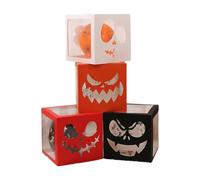 MagiDeal 4 Pezzi di Palloncini, scatole, Teste di Zucca, Sfondo per Interni ed Esterni, Decorazioni spaventose per Feste di Halloween, Oggetti di Scena per