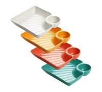 MagiDeal 4 Pezzi di Piatti per Ravioli con Piattino per, Robusti per Ravioli di Frutta in Cucina