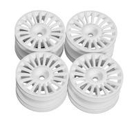 MagiDeal 4 Pezzi di Pneumatici per Ruote da Corsa per Auto da Corsa, Accessori da 1,65 Pollici di Diametro, Regali per Riparazione Diretta, Cerchi Bianchi RC