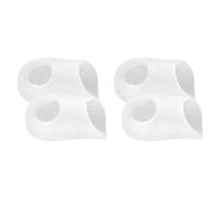 MagiDeal 4 pezzi di protezioni per dita dei piedi, maniche sostituibili, traspiranti, quotidiane, con fori, cuscinetti per alluce, copri dita per, Chiaro