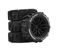 MagiDeal 4 Pezzi di Ruote di Ricambio per Fuoristrada RC, Pneumatici da Sabbia RC da 2,8x1 Pollice per Parti di Riparazione 1/14 Installazione Rapida, Nero