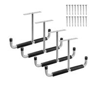 MagiDeal 4 Pezzi Gancio Soffitto Appendi Strumenti Porta Skateboard Metallo Resistente Adatto per Sistemazione Garage Officina Magazzino, Argento