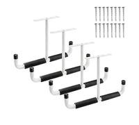 MagiDeal 4 Pezzi Gancio Soffitto Appendi Strumenti Porta Skateboard Metallo Resistente Adatto per Sistemazione Garage Officina Magazzino, Bianco