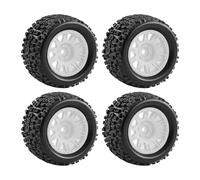 MagiDeal 4X 1/18 RC Car Wheels And Pneumatics Replacement Professional High Performance Accessories RC Car Part for per Granite, Bianco