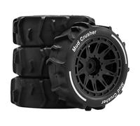 MagiDeal 4X Pneumatici da Sabbia RC, Pneumatici di Ricambio RC 2.8x1 Pollice per Accessori di Sostituzione Parti di Installazione Rapida in, Nero