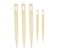 MagiDeal 5 pezzi di da maglia con cruna grande in bambù, telaio per tessitura fai da te, strumento per tessitura per arazzi, maglioni, cappelli, sciarpe,