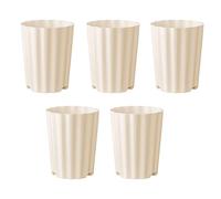 MagiDeal 5 Pezzi vasi per Piante da Interno, fioriere a Botte, Decorazione per la casa, vasi da Fiori robusti da 1,4 l per Rose, Fattoria, Hotel, Patio, Beige Chiaro