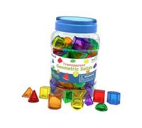 MagiDeal 60 Pezzi Solidi Geometrici Blocchi di Costruzione Colorati traslucidi Modelli Blocchi di Forma sensoriale Colorata Montessori per i