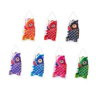 MagiDeal 7 Bandiere a Forma di Carpa, Decorazioni per La Casa, Accessori per Foto, Colorate Bandiere a Forma di Carpa Giapponese, per Patio, Sala Izakaya, Cort, Nessuna Nappa