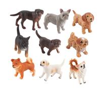 MagiDeal 9 Mini Statuette di Cani, Giocattolo, Ornamenti da Tavolo, Oggetti da Collezione, Decorazioni da Tavolo, bomboniere, Set da Gioco per Micro paesaggi