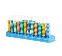 MagiDeal Abaco Rack Calcolo per Bambini Tavola Didattica Plastica Giocattolo Educativo con Orologio Integrato Tabelline Adatto per attività Didattiche Aula Studio Personale, 12 File