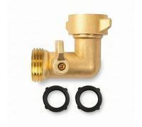 MagiDeal Adattatore Gomito Ottone per Tubo da Giardino con Leva di Controllo Flusso Rubinetto Connettore Angolare a 90 Gradi con Guarnizioni in Gomma per