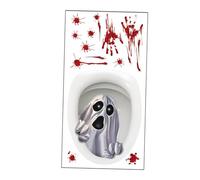 MagiDeal Adesivo per Sedile del Water di Halloween Adesivo per Sedile del Water Adesivo Autoadesivo Adesivo da Parete 3D Spaventoso per Feste Bagno Toilette