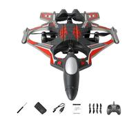 MagiDeal Aereo RC Portatile con Luce, Modello da Combattimento, RC per Bambini, Ragazzi, Adolescenti, Principianti, Regalo, Rosso 1 Batteria