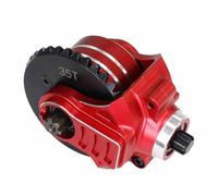 MagiDeal Assemblaggio Ingranaggi Veicolo Differenziale Rc Set Ingranaggi Pignone Trasmissione Metallo Corpo Alluminio Ingranaggio Acciaio Efficienza Energetica, Rosso, 35T - 14T