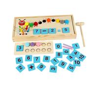 MagiDeal Attività di apprendimento con materiali matematici educativi, coordinazione occhio-mano, giocattolo di legno per contare i numeri, adatto a bambini di