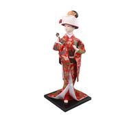 MagiDeal Bambola Geisha Giapponese Statuetta Artigianale in Resina E Tessuto Figura Decorativa Donna con Kimono Tradizionale Ornamento Orientale da Scaffale Sc, Style B