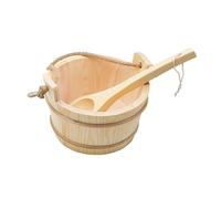 MagiDeal Barile e mestolo per sauna in legno, forniture per sauna, contenitore per vasca, strumento per bagno SPA portatile per casa e hotel