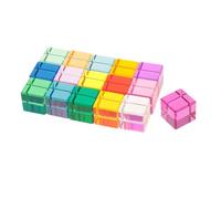 MagiDeal Blocchi impilabili in Acrilico, impilabili Arcobaleno, Blocchi a Strisce, cubi Colorati sensoriali traslucidi educativi per Bambini e Vacanze