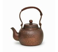 MagiDeal Bollitore in Rame Teiera Kettle Caraffa Versatore Stile Tradizionale con Texture Coperchio Fissato Versata Fluida Controllata Impugnatura Protettiva, Array, Rame Anticato, 400 Ml