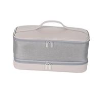 MagiDeal Borsa portaoggetti per asciugacapelli, antigraffio, 2 scomparti a strati, borsa portaoggetti sottile per ferro arricciacapelli, valigetta per