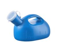 MagiDeal Bottiglia per urina maschile portatile con maniglia, mobile, a prova di perdite, per incontinenza, 2000 ml, per viaggi, guida, auto, casa, anziani, Blu