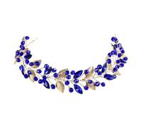 MagiDeal Bride Wedding Hair Vine Accessori per capelli a foglia di rinestina per festività, Blu