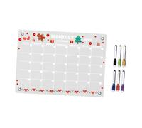 MagiDeal Calendario cancellabile a secco per frigorifero con pennarelli, pratica bacheca portatile, agenda mensile per cucina e casa, L