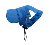 MagiDeal Cappellino da Baseball per Cane con Foro per Le Orecchie Cappello Regolabile in Tela Resistente Copricapo Moda Estivo Visiera per Animali Domestici Ad, Blu, XS