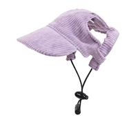 MagiDeal Cappello da Sole per Cani in Velluto con Fori per Le Orecchie, Traspirante, per Gatti, Cappellino da Sole per Cuccioli per Feste, Viola, S