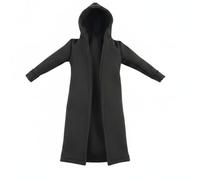 MagiDeal Cappotto con Cappuccio per Bambola Trench Soprabito Giacca con Fili Interni per Effetto in Tessuto Accessorio per Figure 6inch Adatto a Scene Cittadine Post Apocalittiche Diorami, Nero