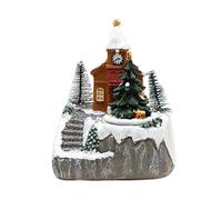 MagiDeal Carillon natalizio a forma di casa con 8 canzoni, decorazione natalizia, scena di neve per amanti, famiglia, ragazze, ornamento per, Albero di Natale