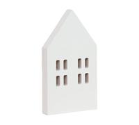 MagiDeal Cartello in legno a forma di casa, cartello in stile fattoria, decorazione natalizia per la stanza, vassoio a più livelli in legno, Bianco