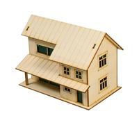 MagiDeal Casa in Miniatura in 1:64, Collezione di architetture Fai da Te Non verniciate, Scena di Costruzione per Regalo di Natale, Diorama, Micro, Style a