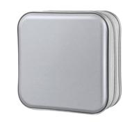 MagiDeal CD Case Holder Porta CD Custodia Dvd Organizer Porta Dischi Libro Portatile con Chiusura Lampo in PP Adatto per Casa Auto Viaggio, Grigio