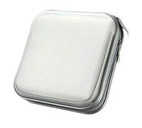 MagiDeal CD Case Holder Porta CD Custodia Dvd Organizer Porta Dischi Libro Portatile con Chiusura Lampo in PP Adatto per Casa Auto Viaggio, Bianco